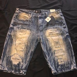 Road Narrows Blue Vintage Jean shorts